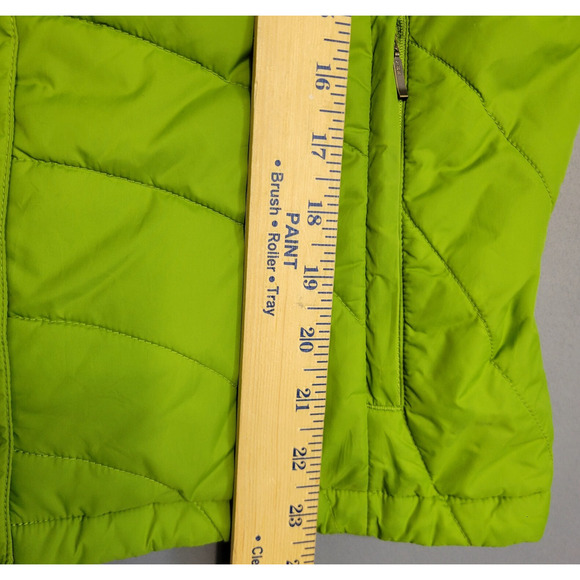 Lands End Puffer Vest Womens Small Green Blue Full Zipper Pockets Sleeveless - Picture 8 of 11